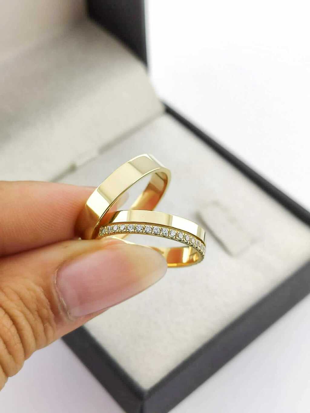 Alianças para noivado e casamento - Modelo 87