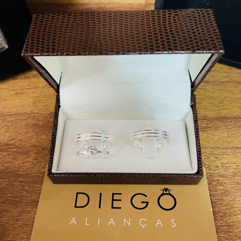 Alianças de Prata Namoro e Compromisso 0008