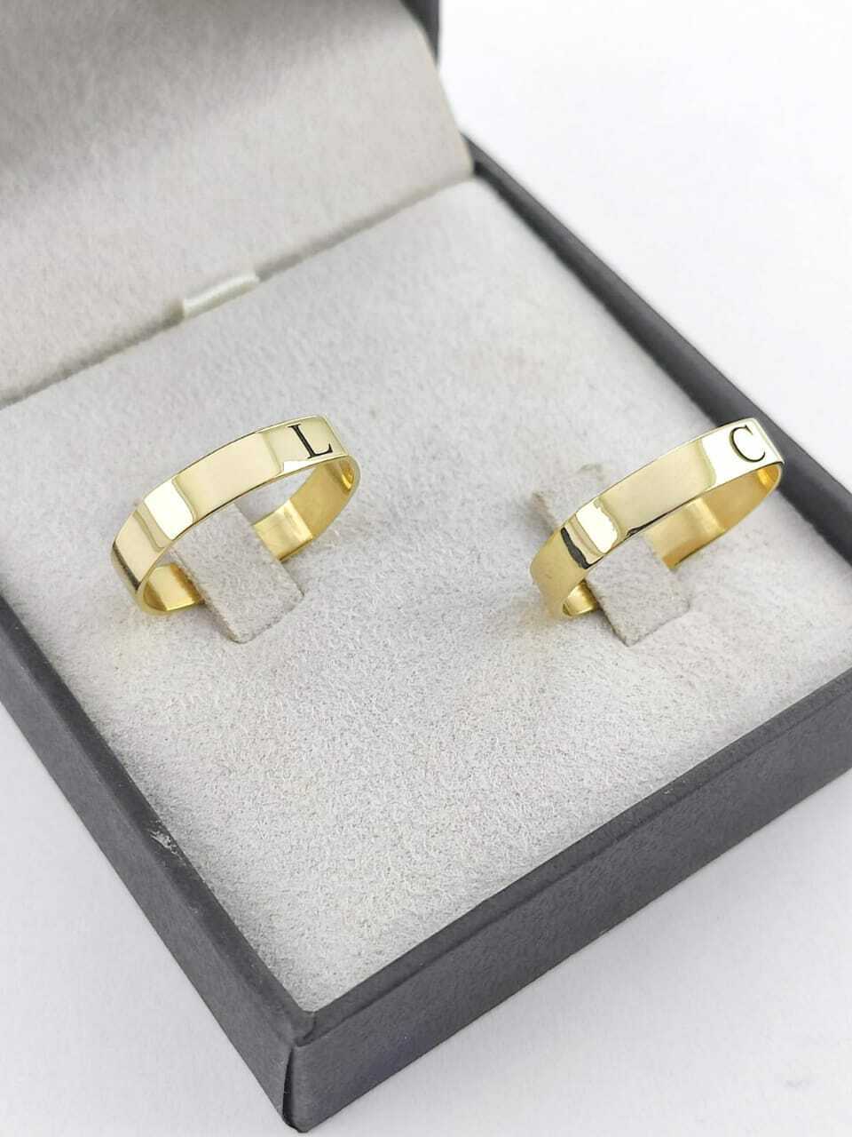 Alianças para noivado e casamento - Modelo 99