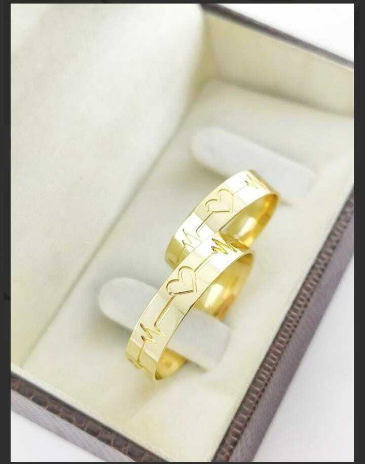 Alianças para noivado e casamento - Modelo 28