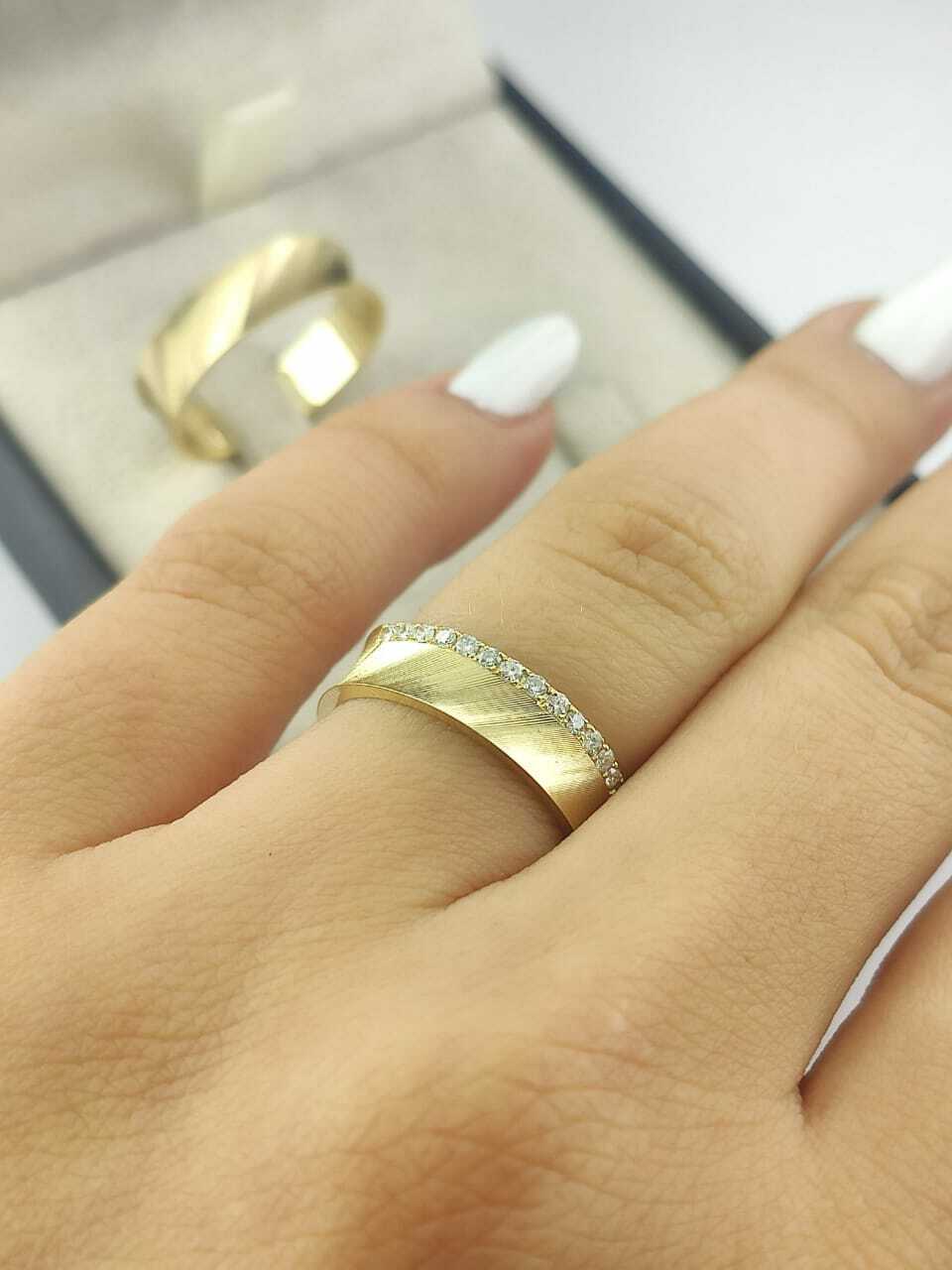 Alianças para noivado e casamento - Modelo 100