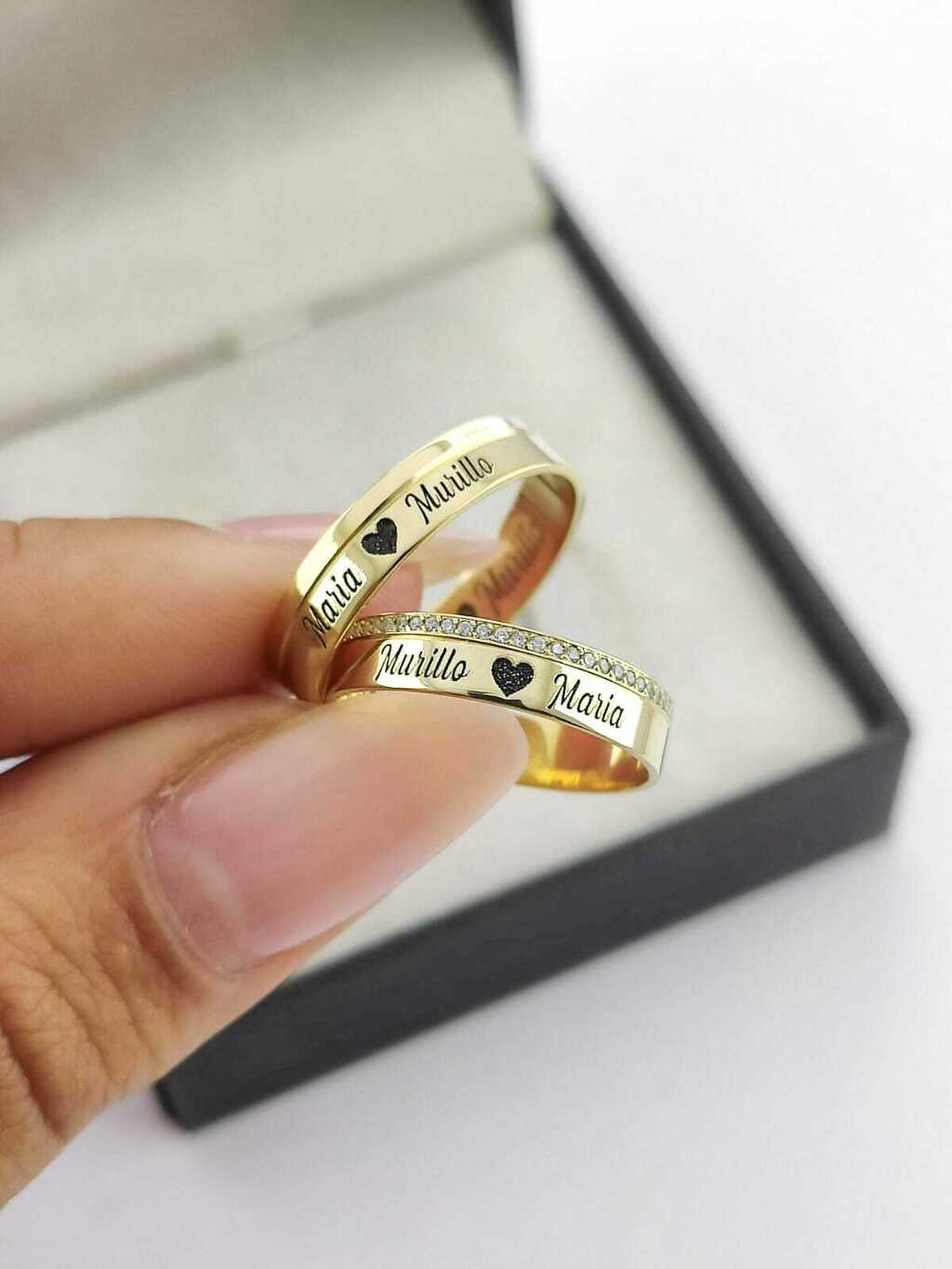 Alianças para noivado e casamento - Modelo 91