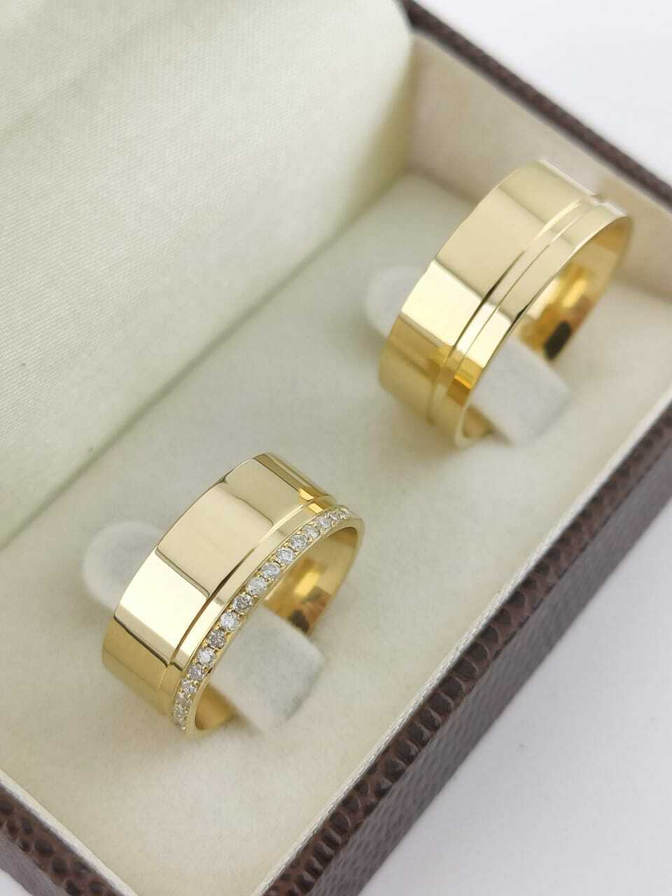 Alianças para noivado e casamento - Modelo 113