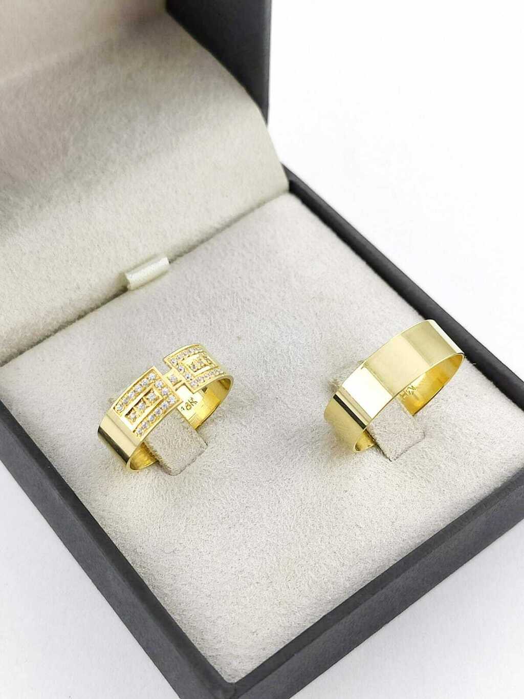 Alianças para noivado e casamento - Modelo 86