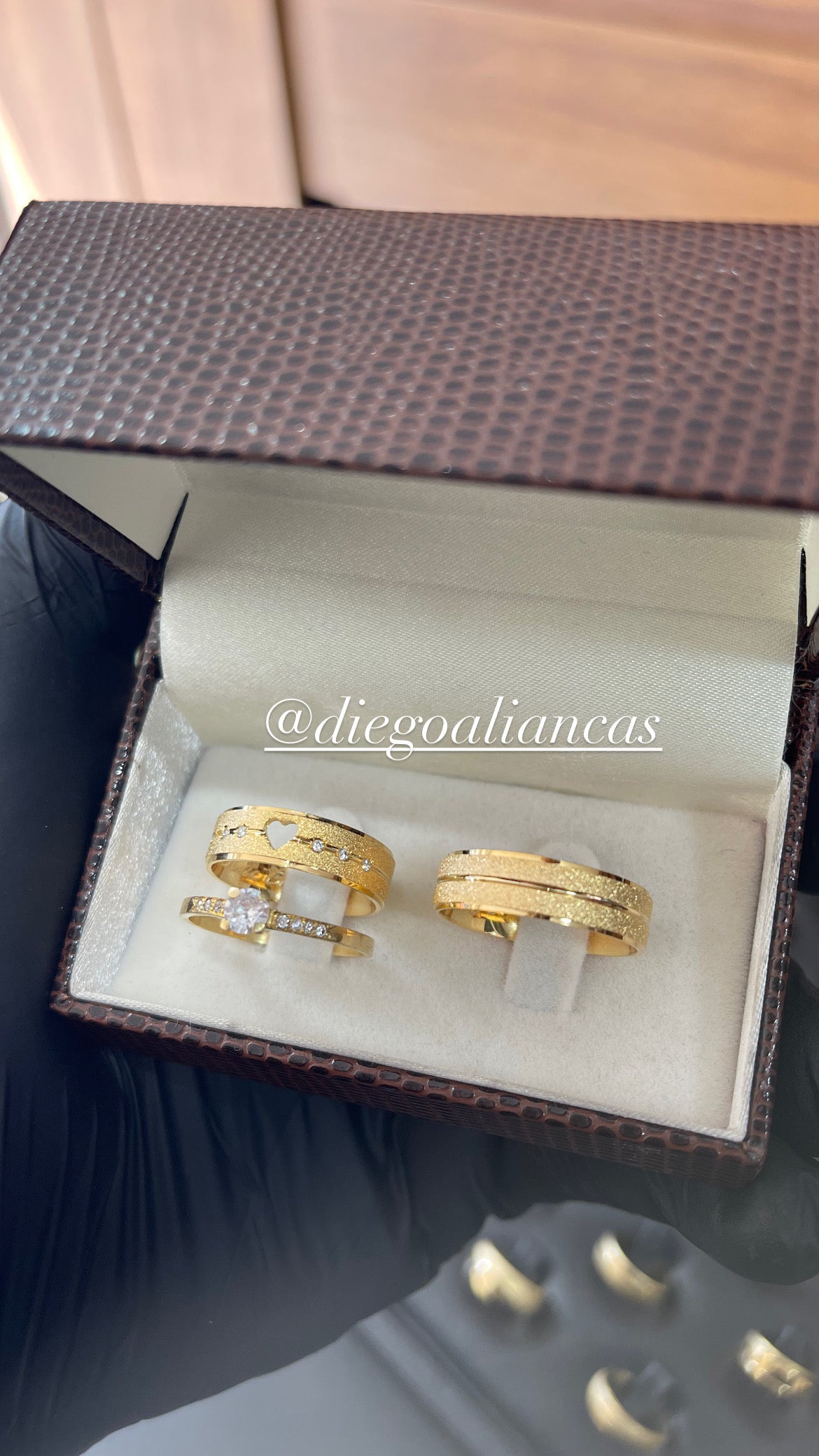Alianças de Ouro18k Noivado e Casamento