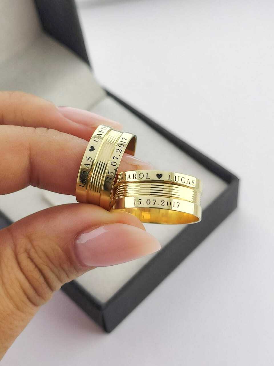 Alianças para noivado e casamento - Modelo 98
