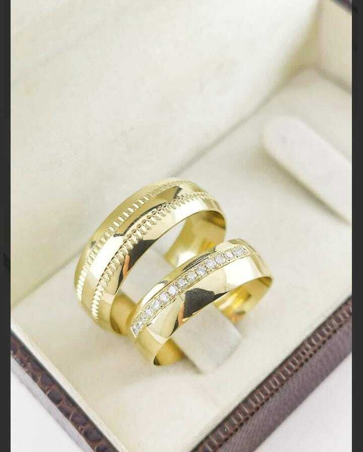 Alianças para noivado e casamento - Modelo 9