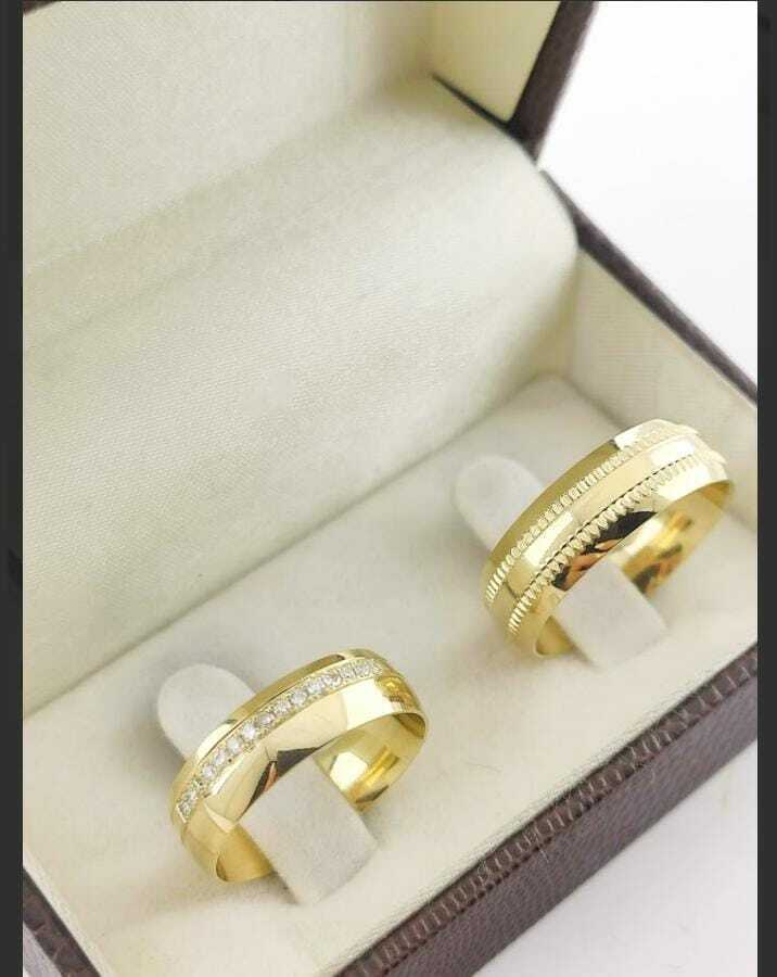 Alianças para noivado e casamento - Modelo 9