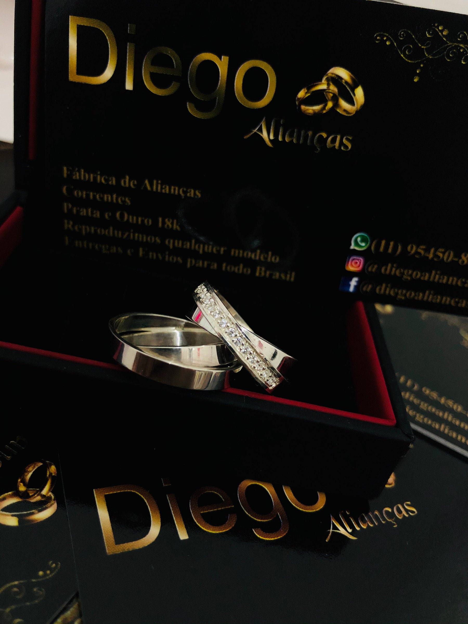 Alianças de Prata Namoro e Compromisso