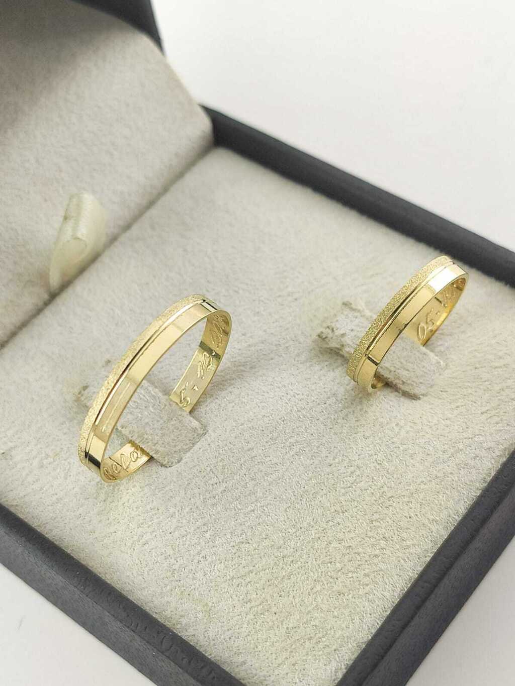 Alianças para noivado e casamento - Modelo 59
