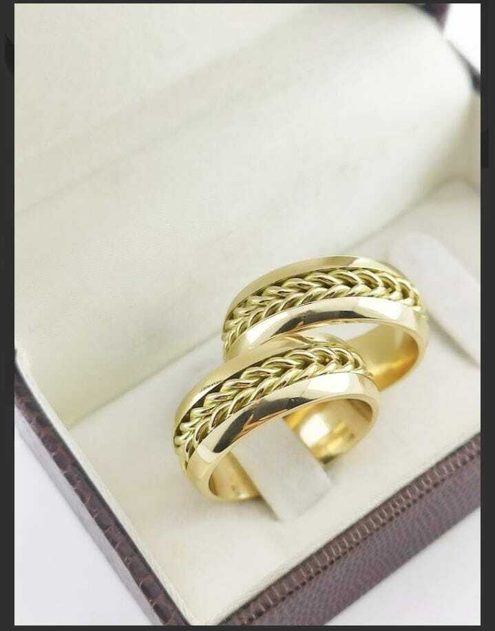 Alianças para noivado e casamento - Modelo 21