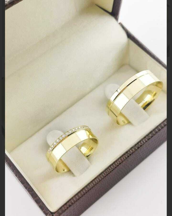 Alianças para noivado e casamento - Modelo 5