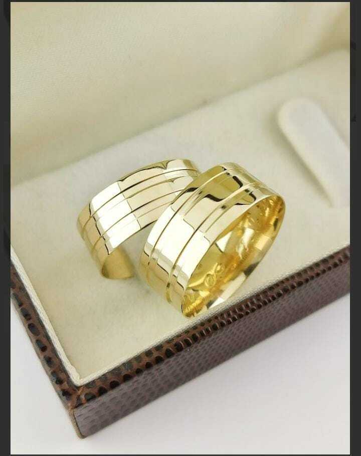 Alianças para noivado e casamento - Modelo 18