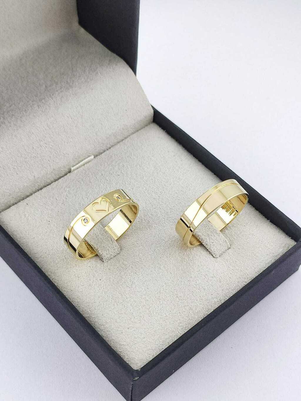 Alianças para noivado e casamento - Modelo 161