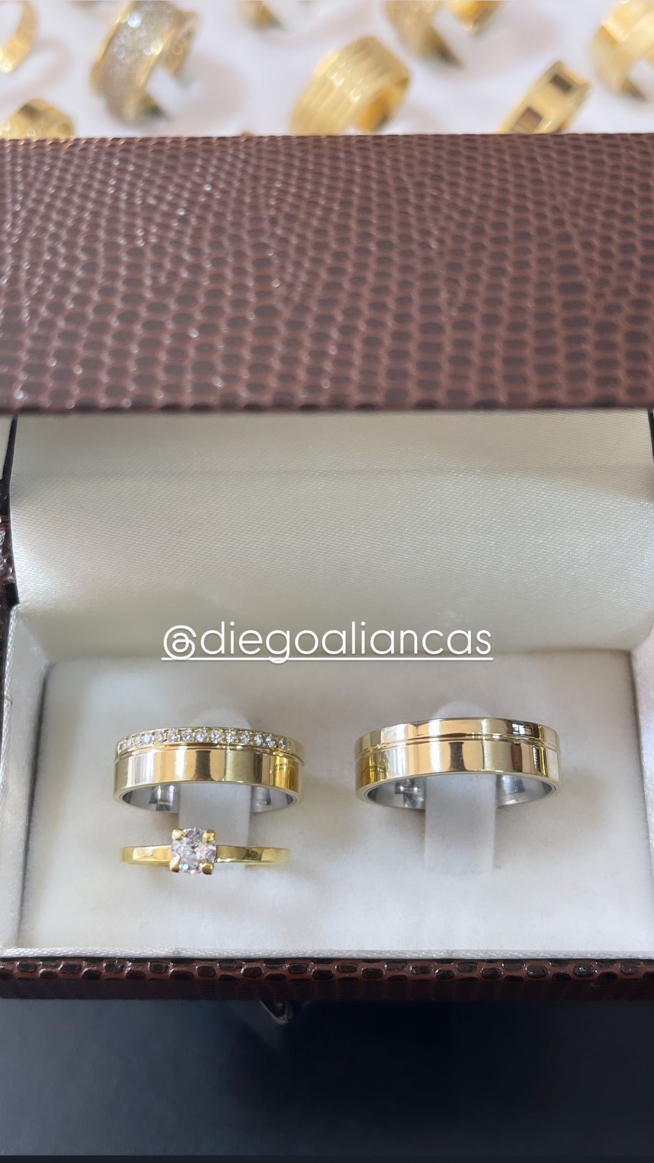 Alianças de Moeda Noivado e Casamento