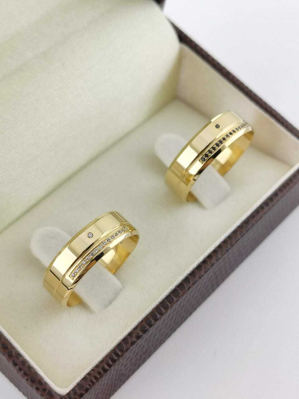 Alianças para noivado e casamento - Modelo 102