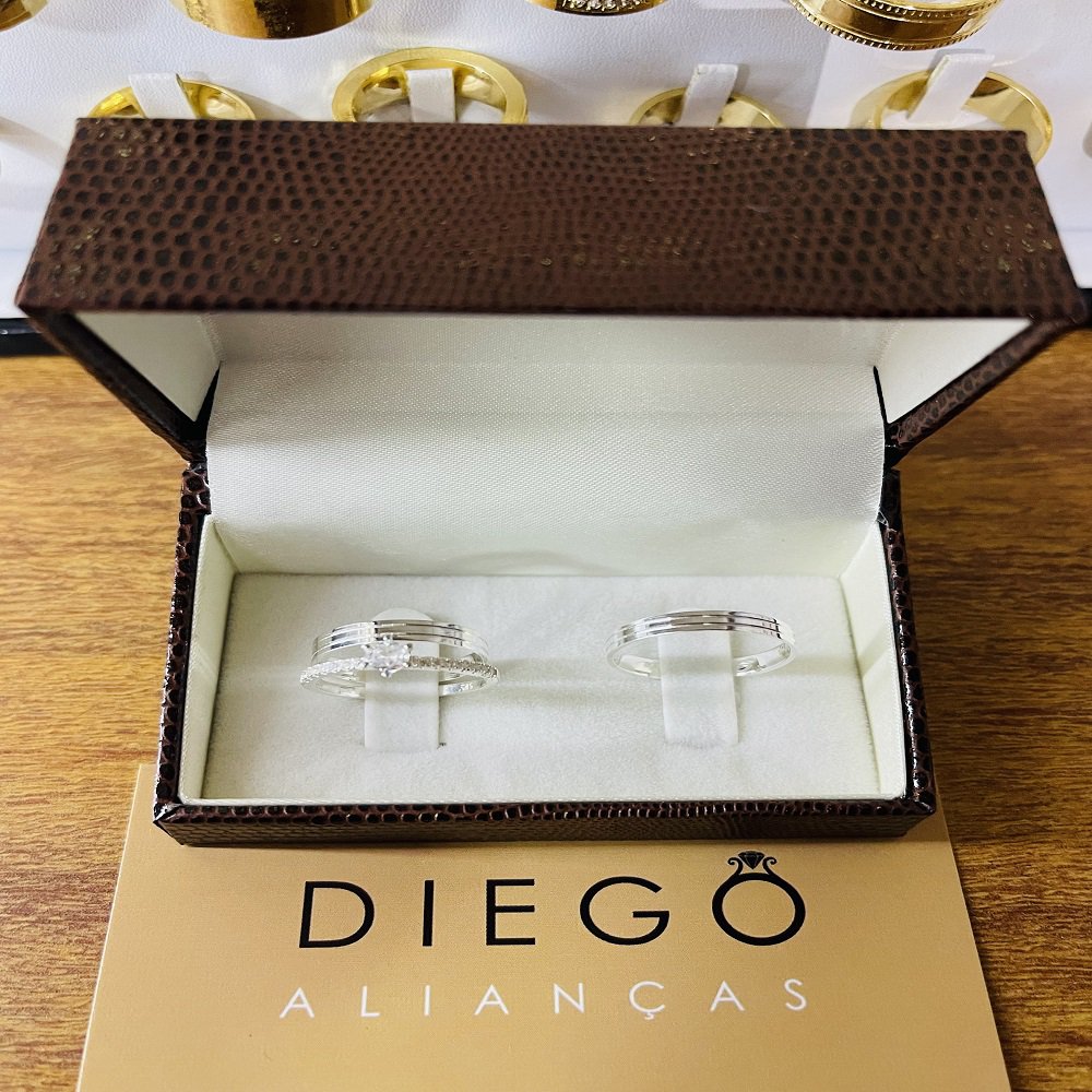 Aliança de Prata de Namoro e Compromisso 0031