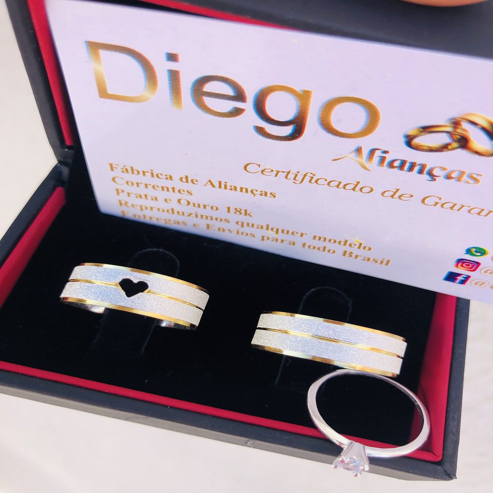 Alianças de Prata Namoro e Compromisso