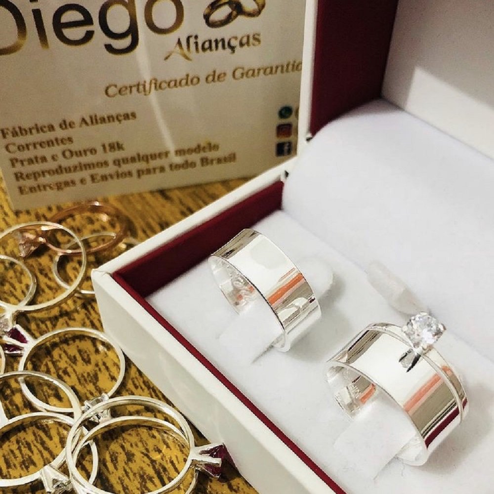 Alianças de Prata Namoro e Compromisso