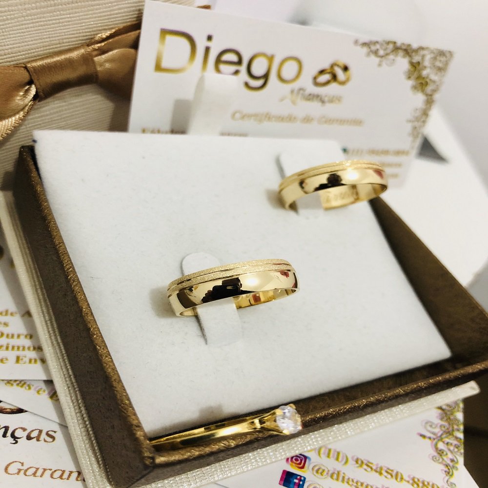 Alianças de Ouro Noivado e Casamento