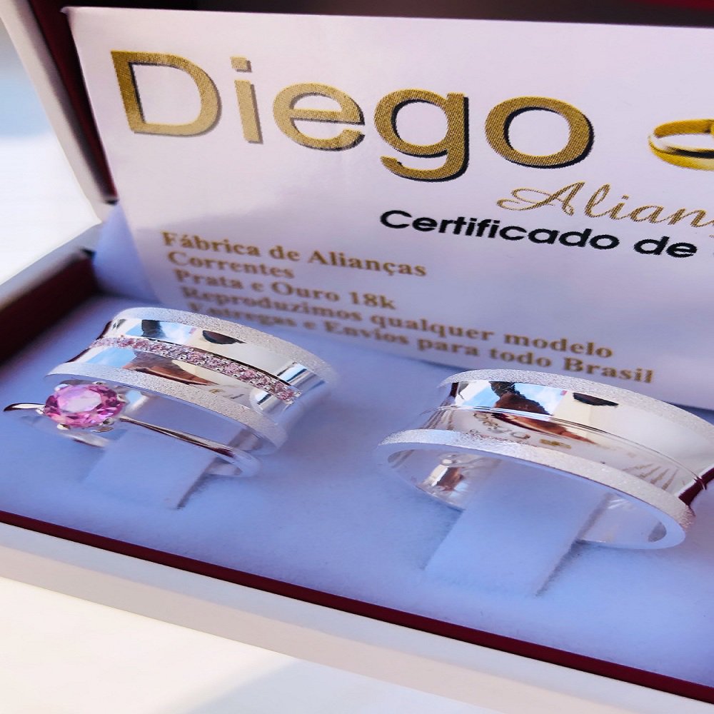 Alianças de Prata Namoro e Compromisso