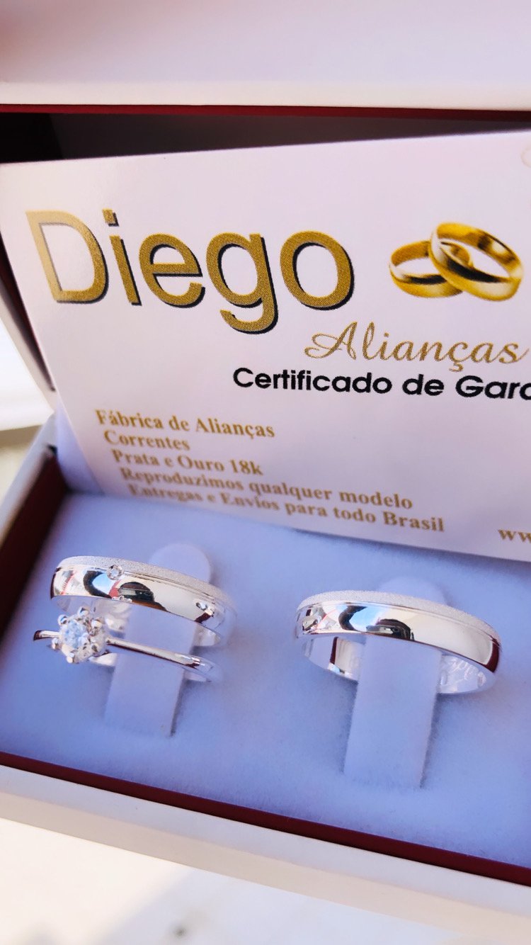 Alianças de Prata Namoro e Compromisso 0012