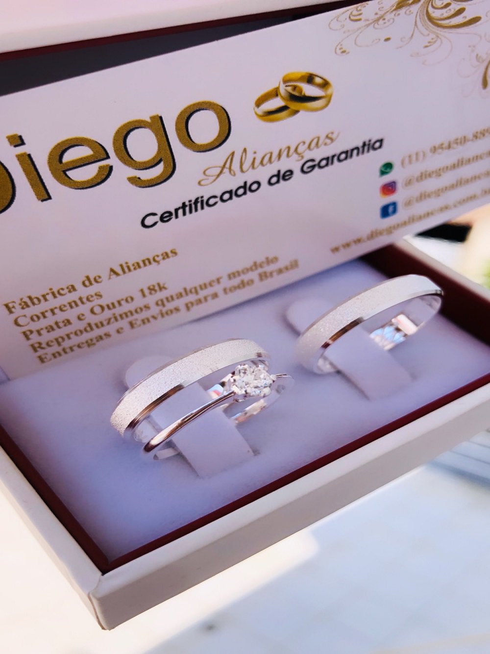 Alianças de Prata Namoro e Compromisso 0013