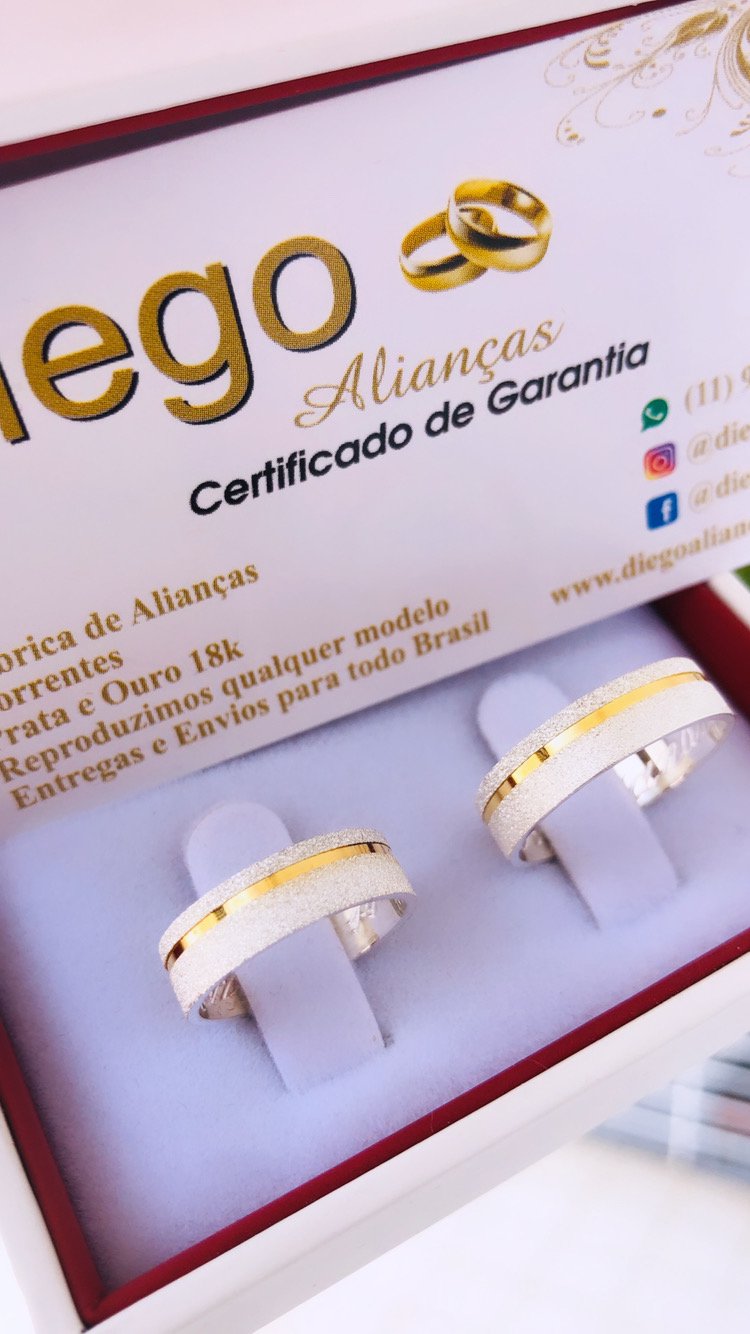 Alianças de Prata Namoro e Compromisso 0027