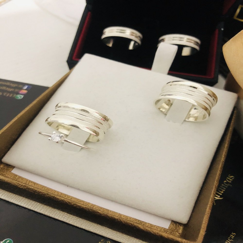 Alianças de Prata Namoro e Compromisso