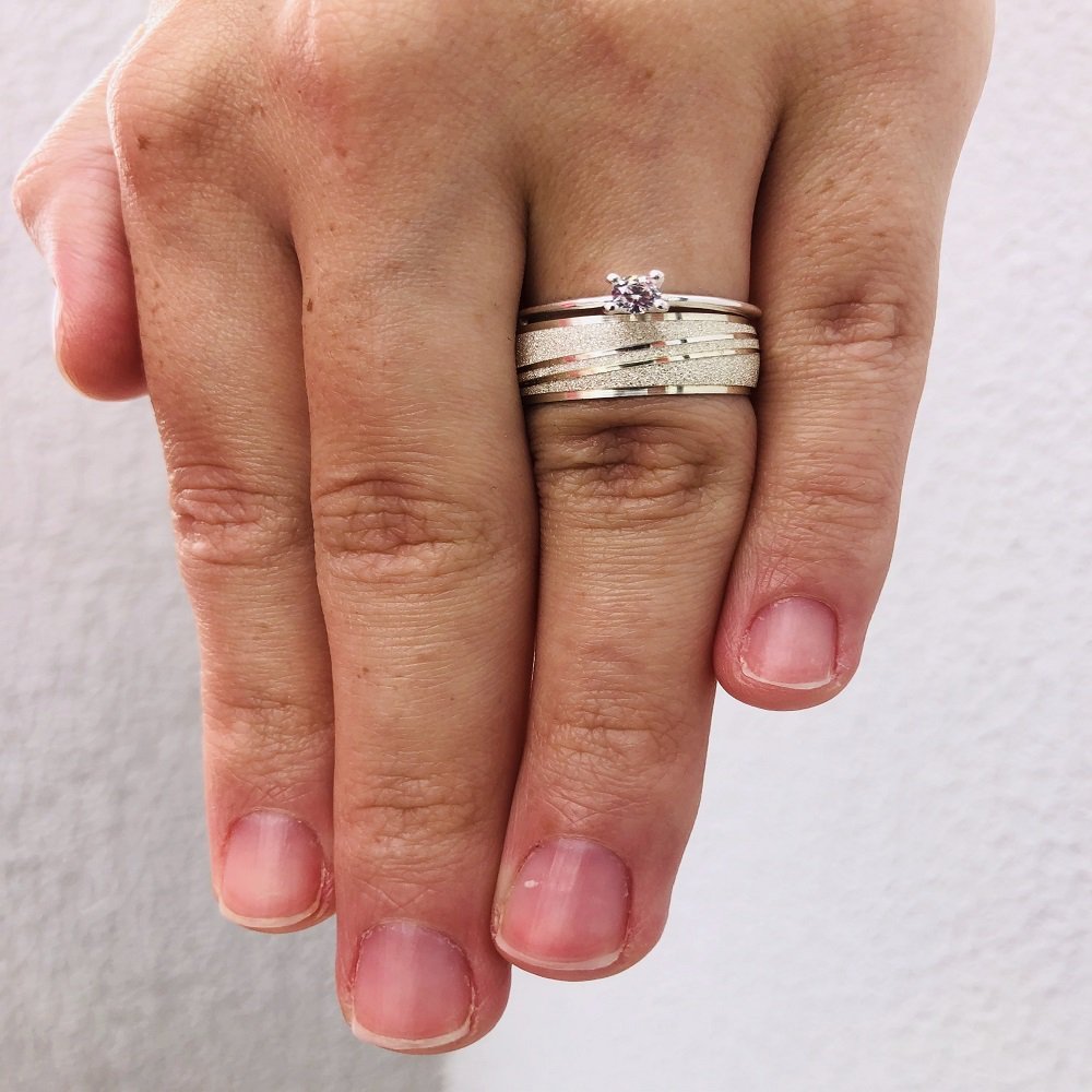 Alianças de Prata Namoro e Compromisso