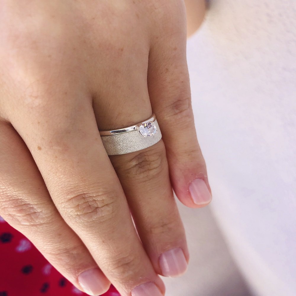 Alianças de Prata Namoro e Compromisso