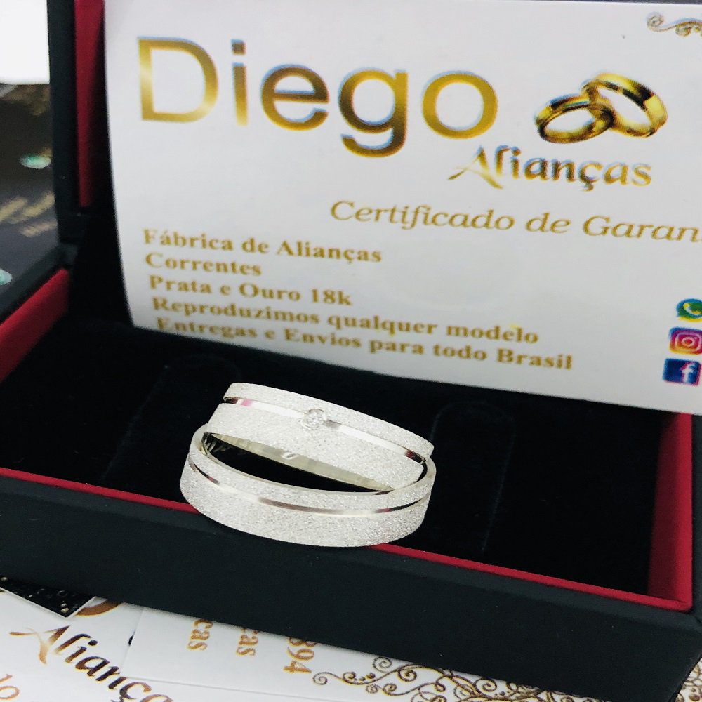 Alianças de Prata Namoro e Compromisso