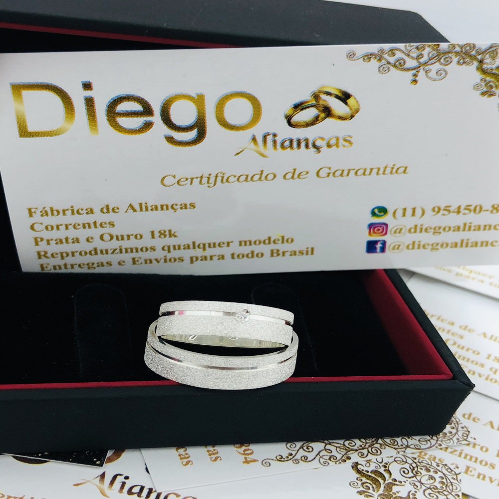 Alianças de Prata Namoro e Compromisso