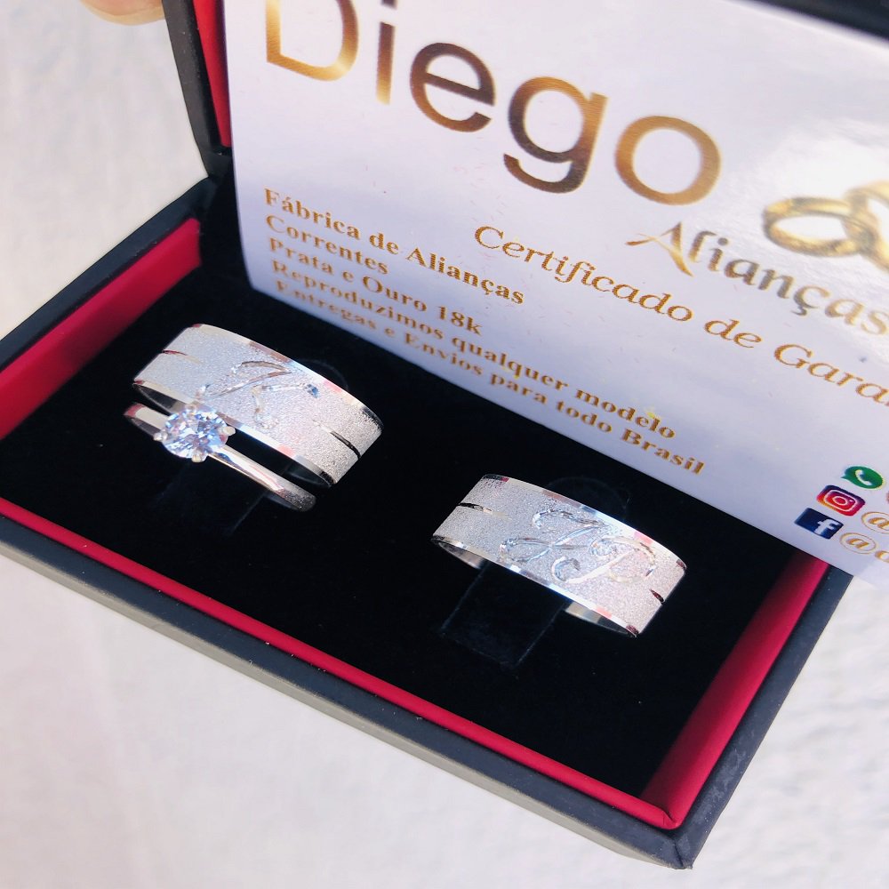 Alianças de Prata Namoro e Compromisso