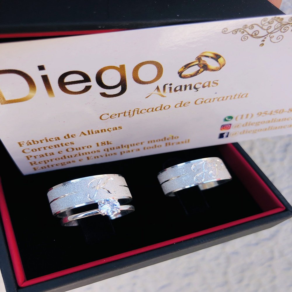 Alianças de Prata Namoro e Compromisso