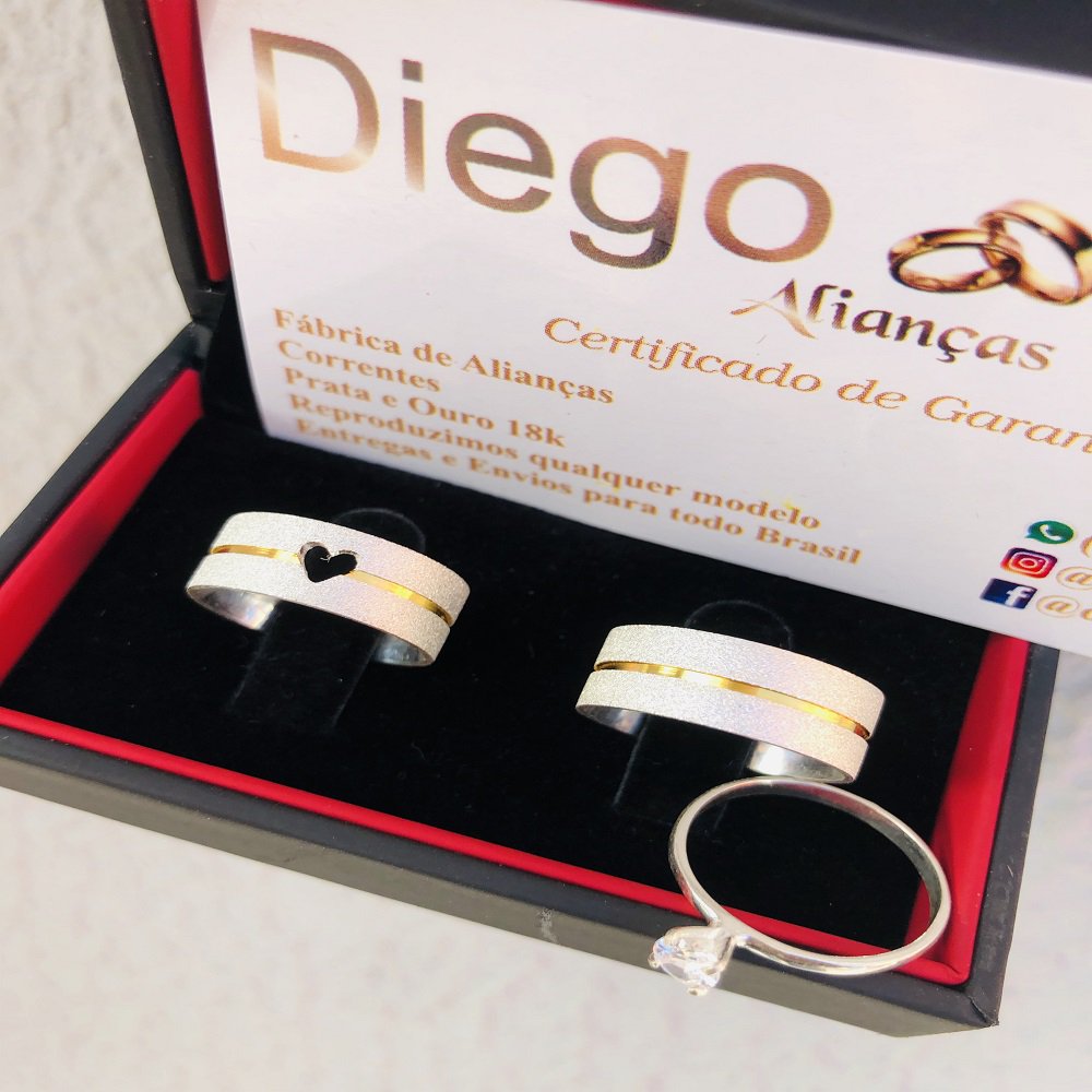 Alianças de Prata Namoro e Compromisso