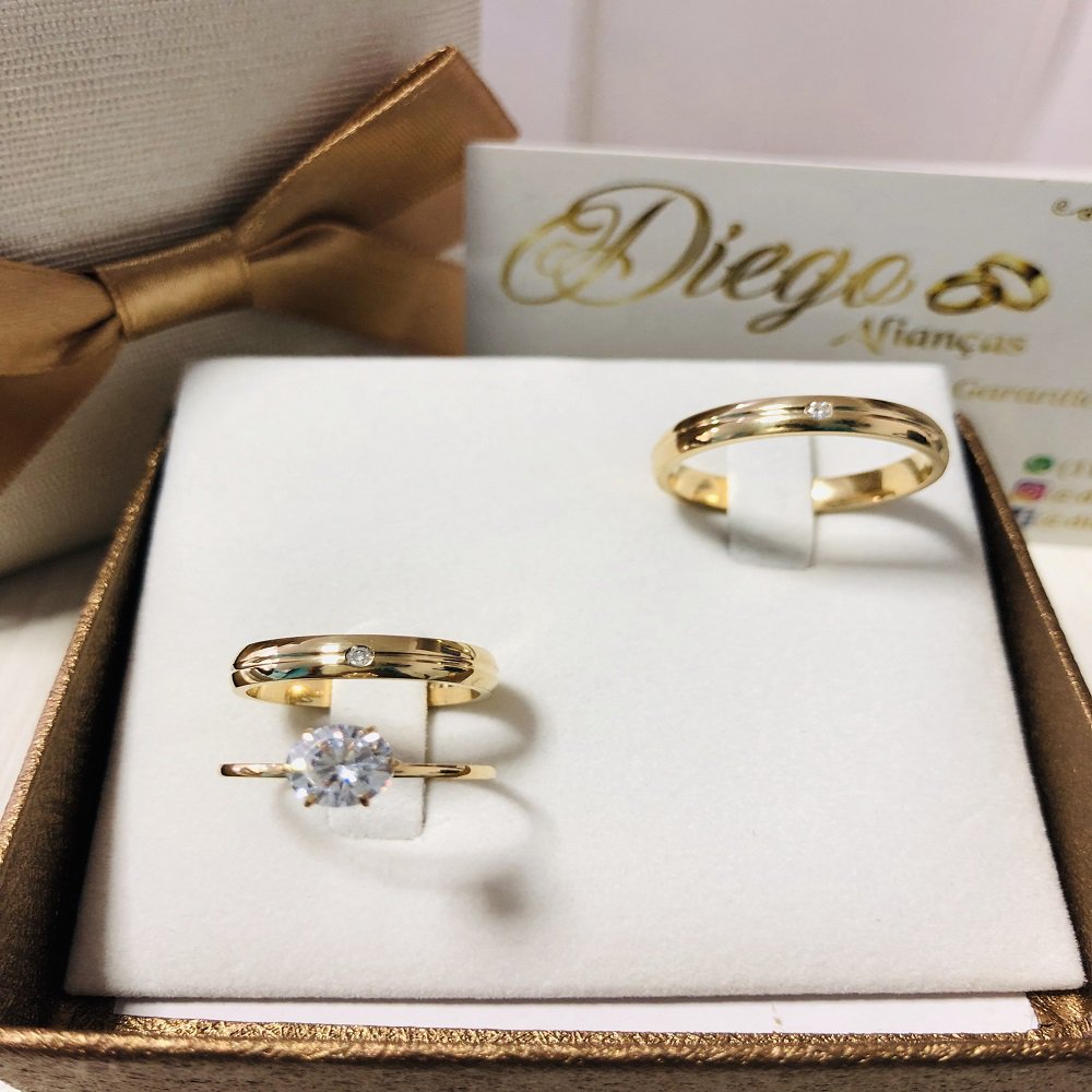 Alianças de Ouro Noivado e Casamento
