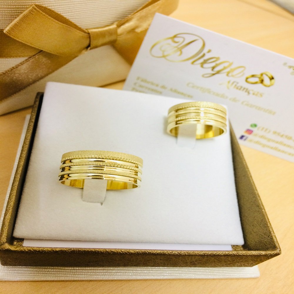 Alianças de Ouro18k Noivado e Casamento