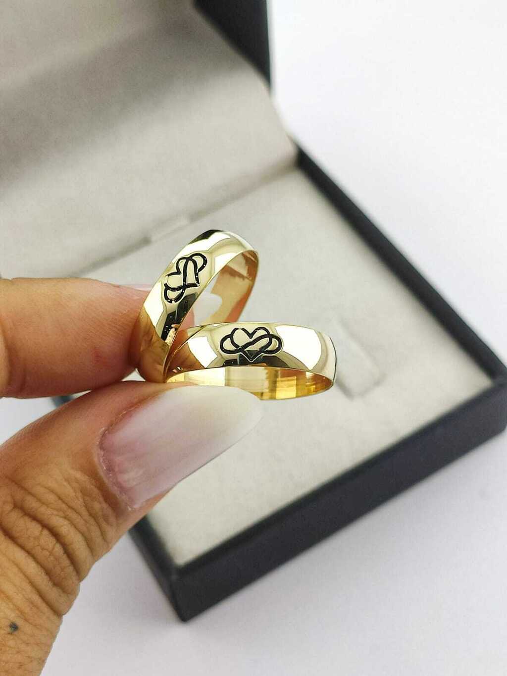 Alianças para noivado e casamento - Modelo 151
