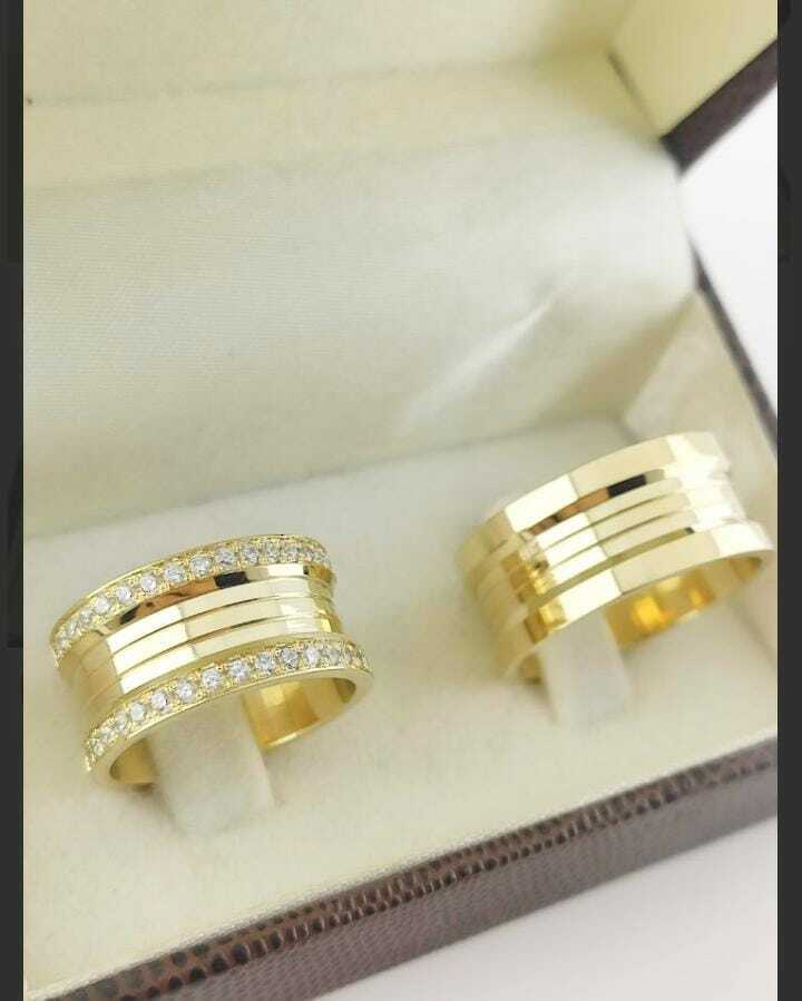 Alianças para noivado e casamento - Modelo 19