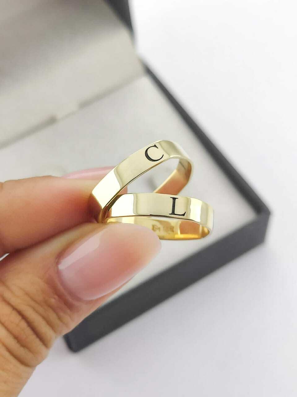 Alianças para noivado e casamento - Modelo 99