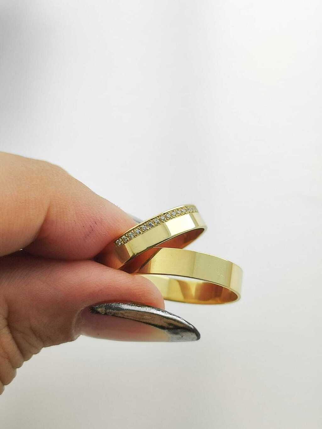 Alianças para noivado e casamento - Modelo 53