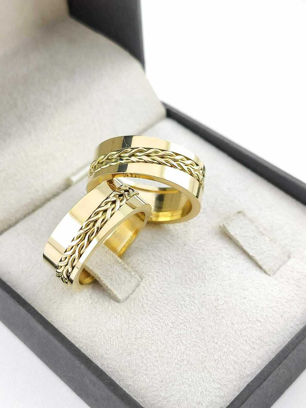 Alianças para noivado e casamento - Modelo 89