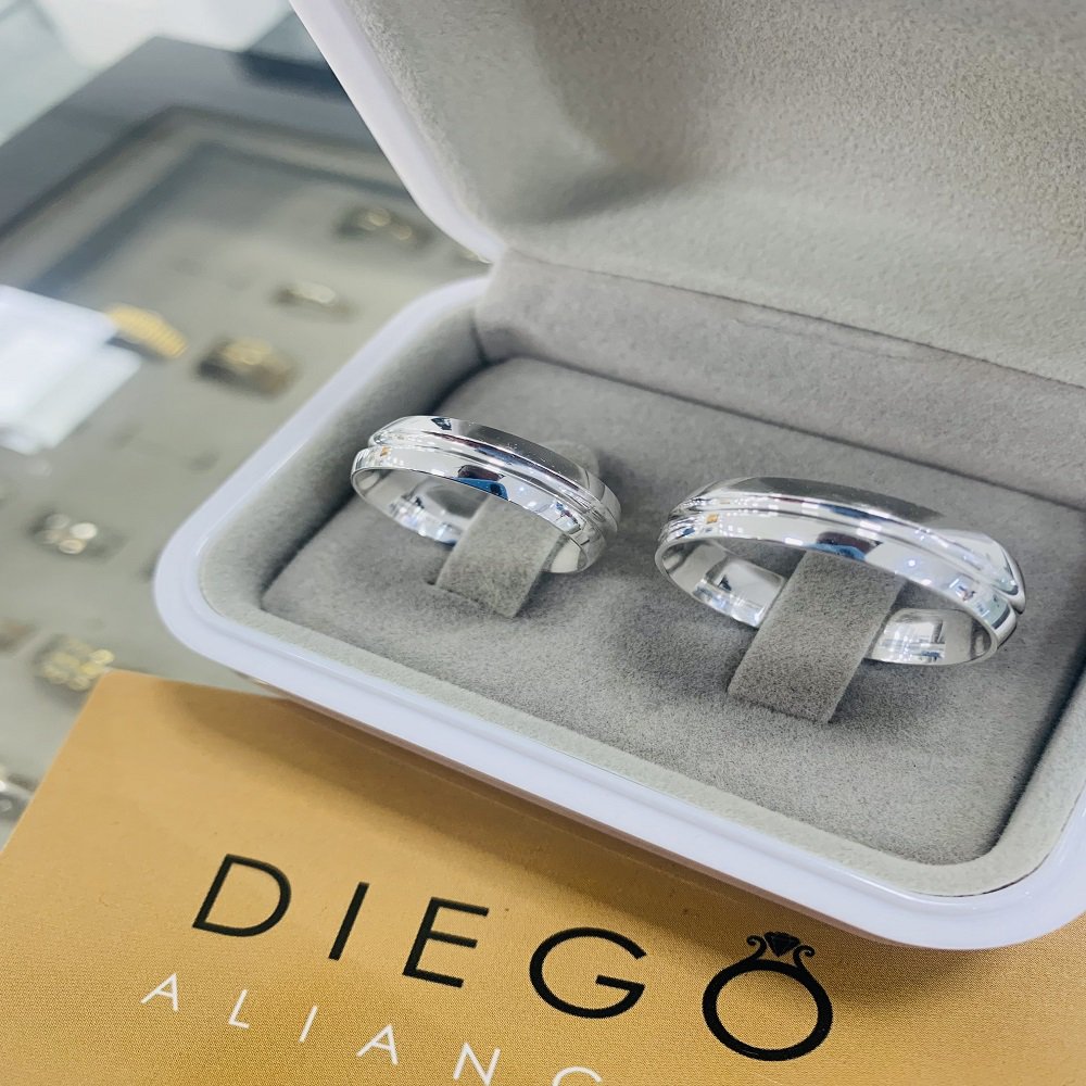 Alianças de Prata Namoro e Compromisso 0070