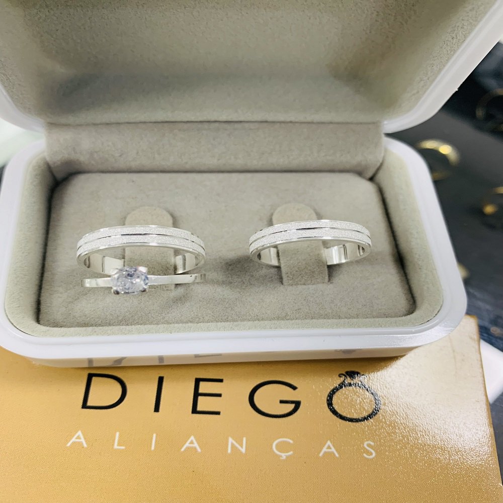 Alianças de Prata Namoro e Compromisso 0010