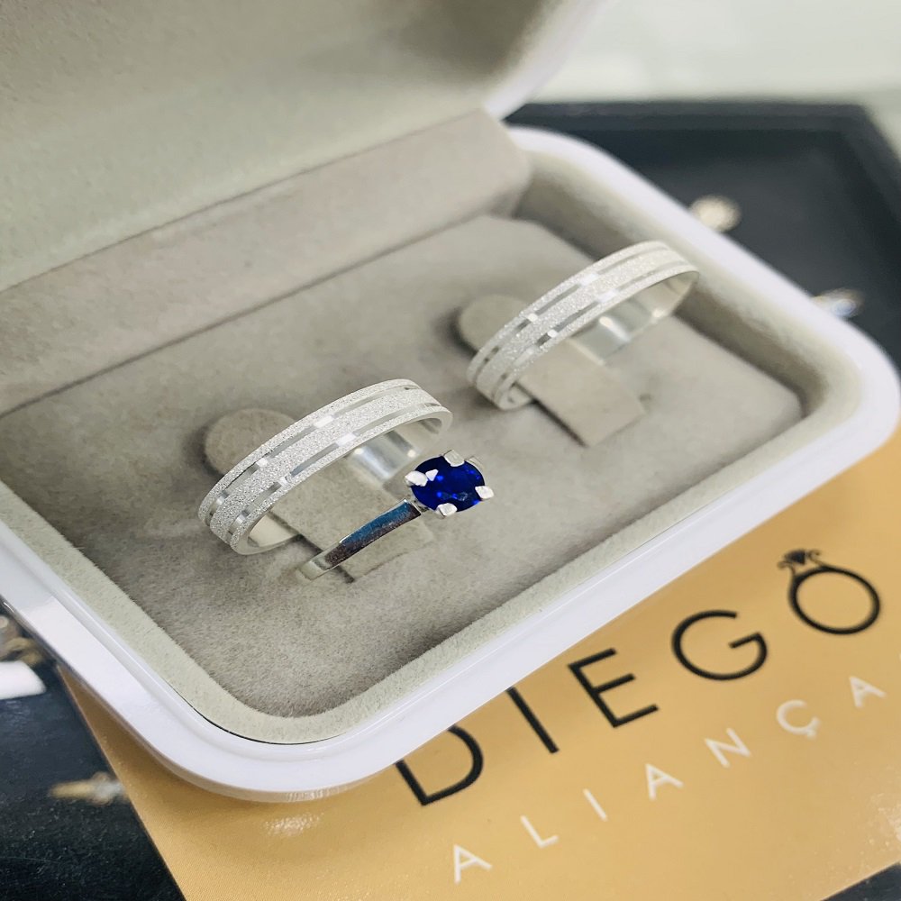 Alianças de Prata Namoro e Compromisso 0006