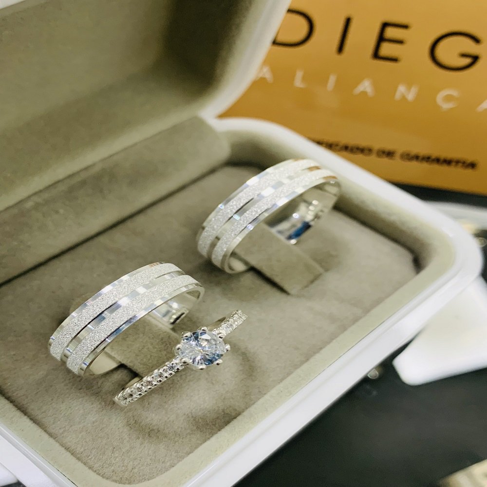 Alianças de Prata Namoro e Compromisso