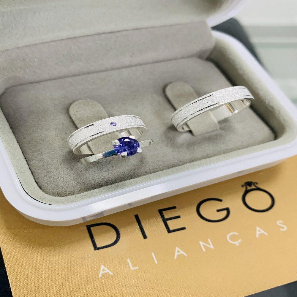 Alianças de Prata Namoro e Compromisso 0016