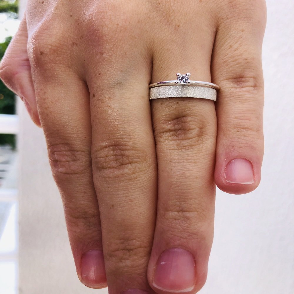 Alianças de Prata Namoro e Compromisso