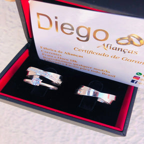 Alianças de Prata Namoro e Compromisso